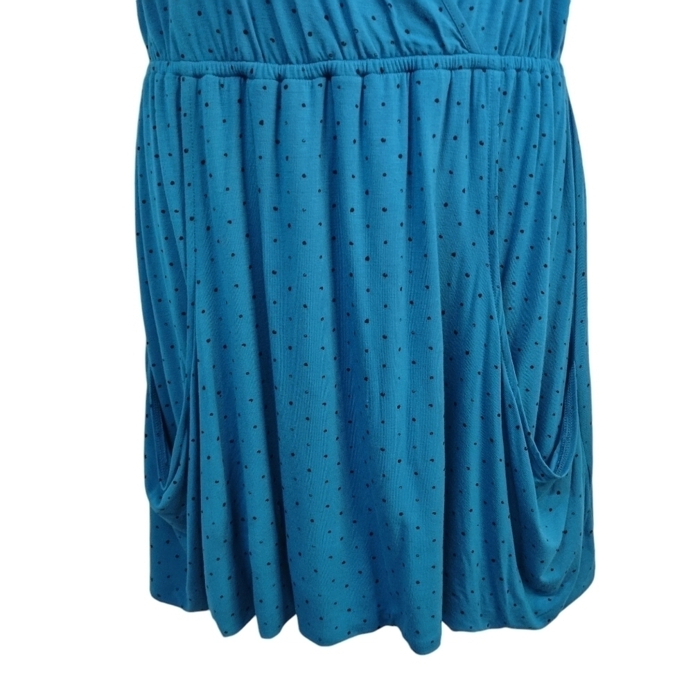 Pieces Kenzie Dress Women's Blue Black Dot Size M NWT - Picture 4 of 7